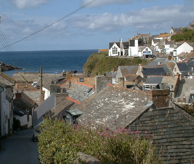 Looking over the roof tops in Port Isaac